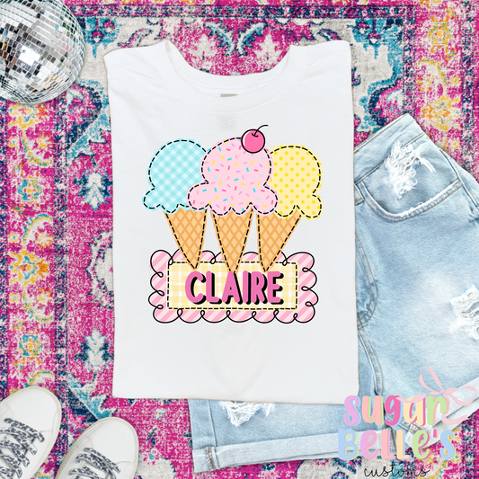 Personalized Ice Cream Trio