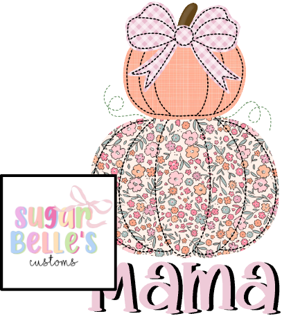 Floral Stacked Pumpkin Name