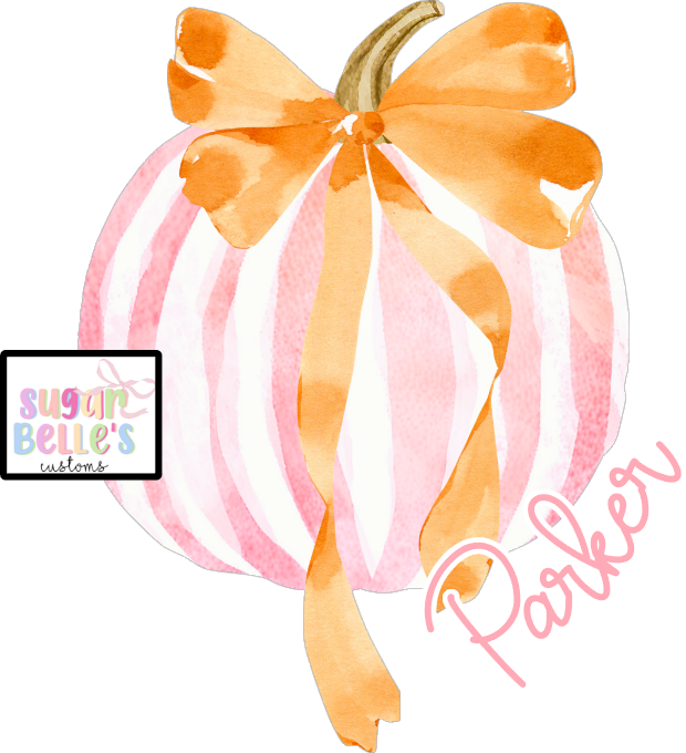 Bow Dainty Pumpkin Name