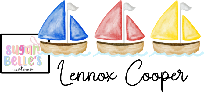 Handdrawn Sail Boat Name