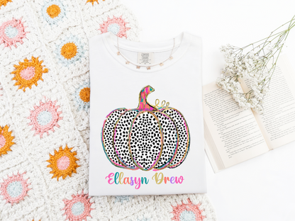 Colorful Dot Pumpkin Name