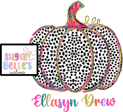 Colorful Dot Pumpkin Name