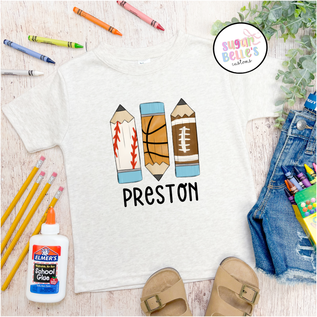 Boy Pencil Sport Name