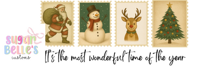 Vintage Most Wonderful Time of the Year Vintage Stamps