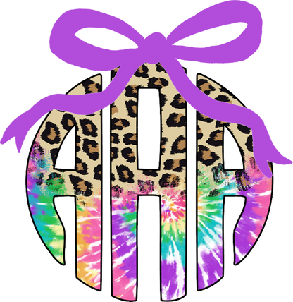 Tie-Dye Leopard Monogram