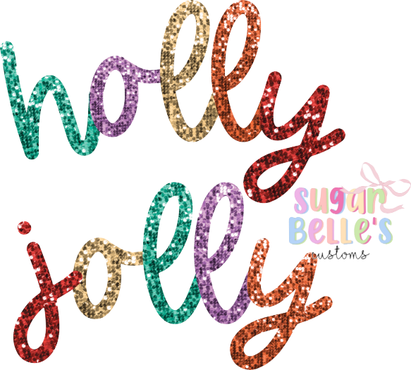 Holly Jolly Faux Glitter
